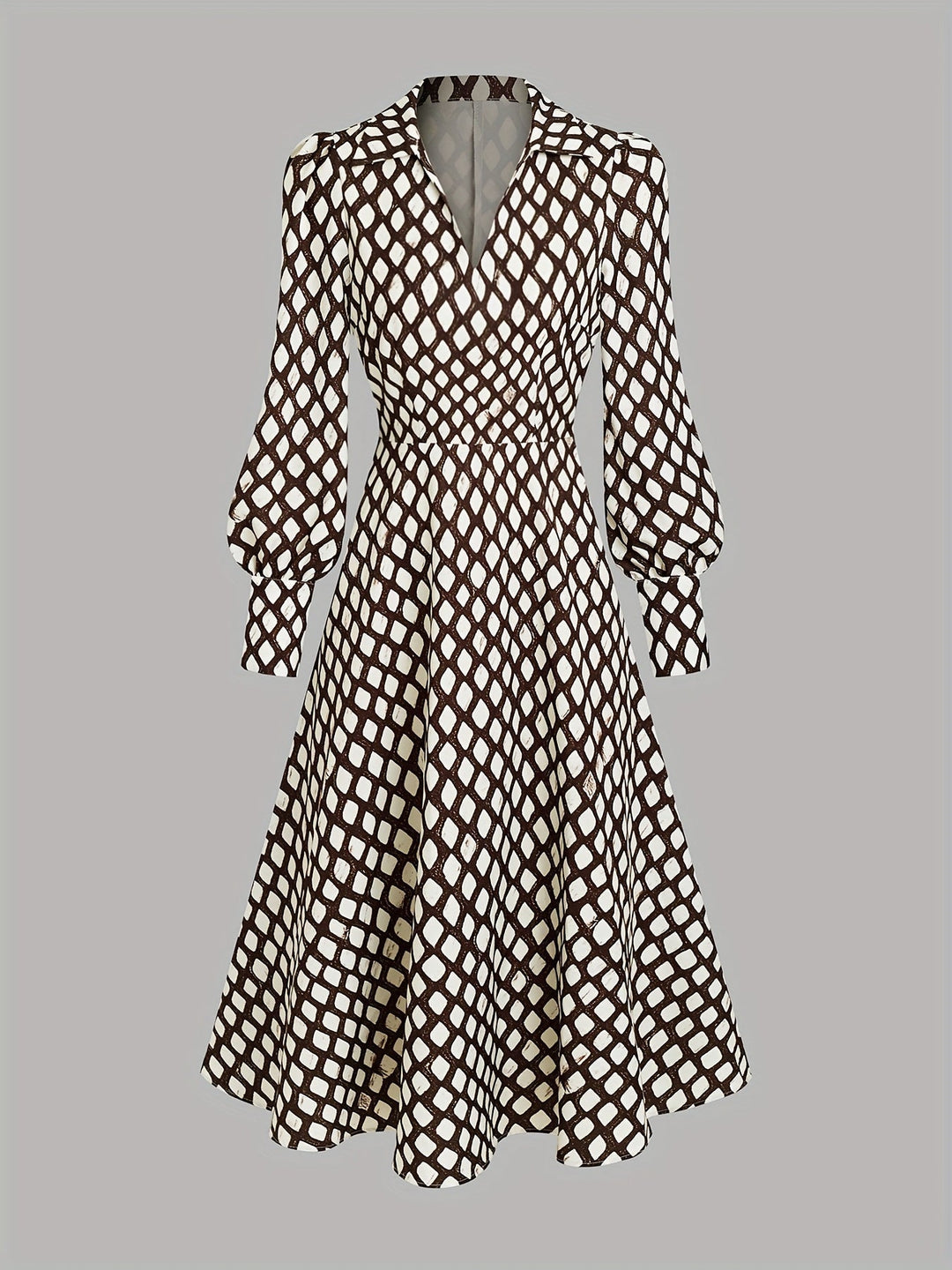 Zara lizzy | Vintage Rhombus Print Dress